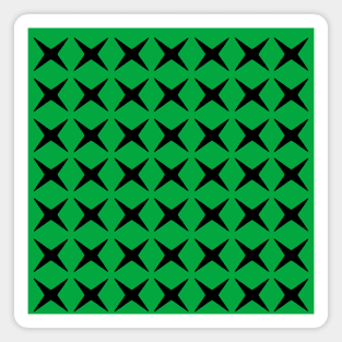 Black Cross X Pattern Magnet